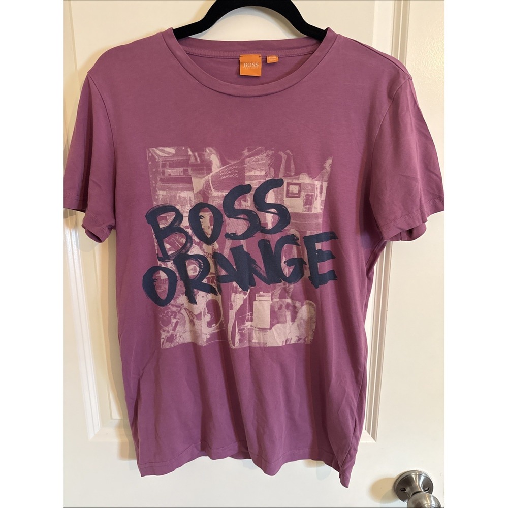 Hugo Boss Orange T Shirt Lavender Purple  Size Small Concert